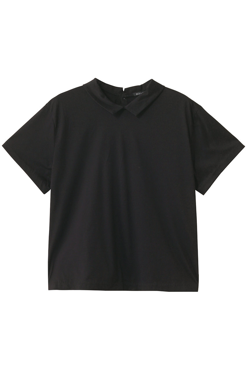 mizuiro ind T-shirt with collar Tシャツ (blackA, F) ミズイロインド ELLE SHOP mizuiro ind T-shirt with collar Tシャツ (blackA, F) ミズイロインド ELLE SHOP