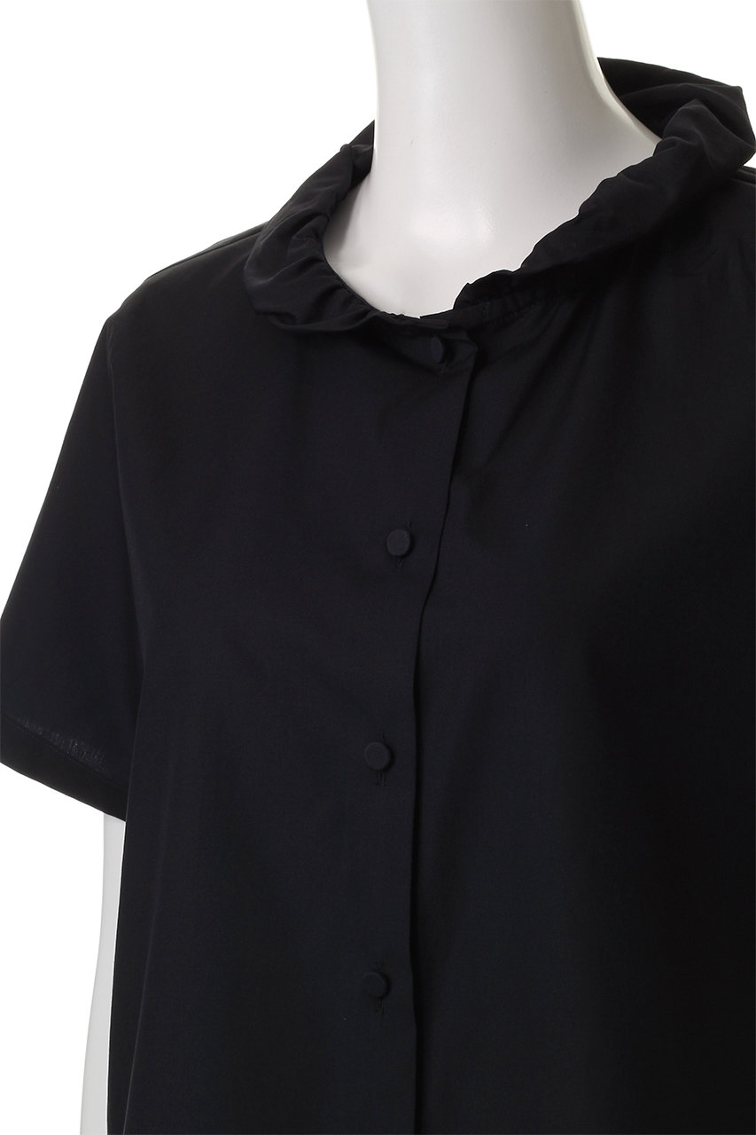 mizuiro ind(ミズイロインド)｜gathered collar half slv shirt