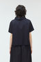 gathered collar half slv shirt シャツ ミズイロインド/mizuiro ind