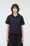 gathered collar half slv shirt シャツ ミズイロインド/mizuiro ind