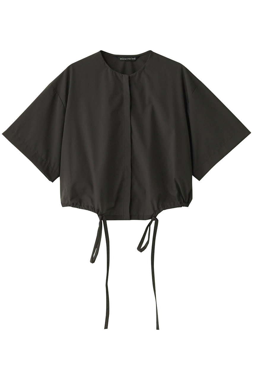 mizuiro ind drawstring shirt シャツ (c.gray, F) ミズイロインド ELLE SHOP mizuiro ind drawstring shirt シャツ (c.gray, F) ミズイロインド ELLE SHOP