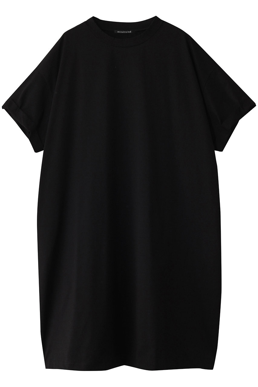 mizuiro ind roll up slv OP ワンピース (black, F) ミズイロインド ELLE SHOP mizuiro ind roll up slv OP ワンピース (black, F) ミズイロインド ELLE SHOP