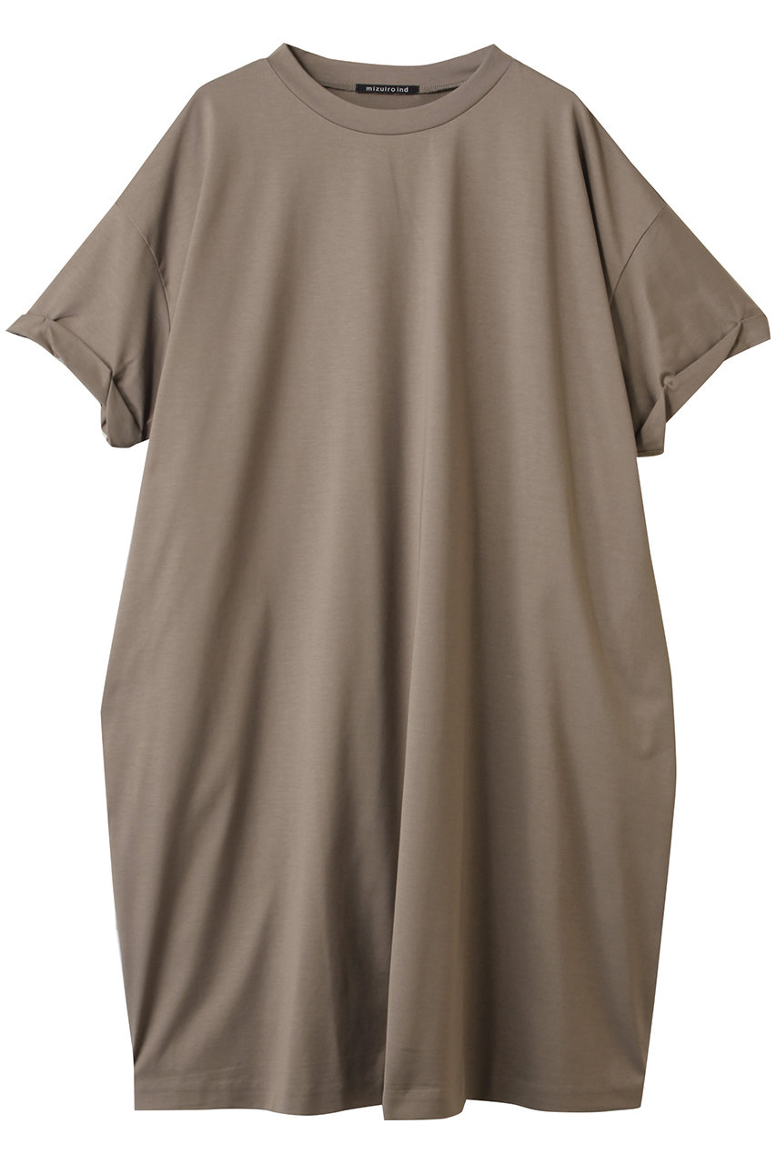 mizuiro ind roll up slv OP ワンピース (beige, F) ミズイロインド ELLE SHOP mizuiro ind roll up slv OP ワンピース (beige, F) ミズイロインド ELLE SHOP