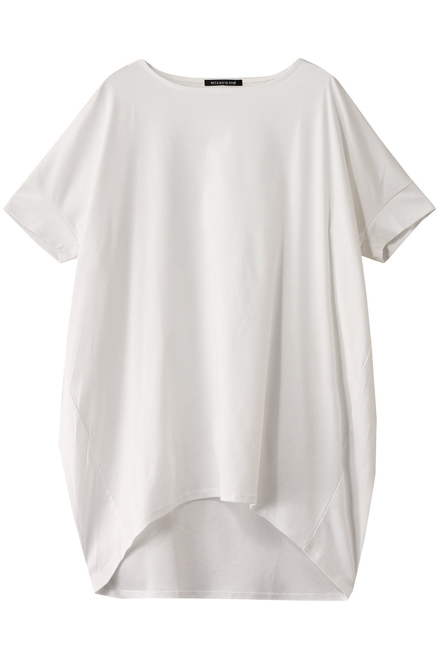 mizuiro ind boat neck cocoon P/O プルオーバー (off white, F) ミズイロインド ELLE SHOP mizuiro ind boat neck cocoon P/O プルオーバー (off white, F) ミズイロインド ELLE SHOP