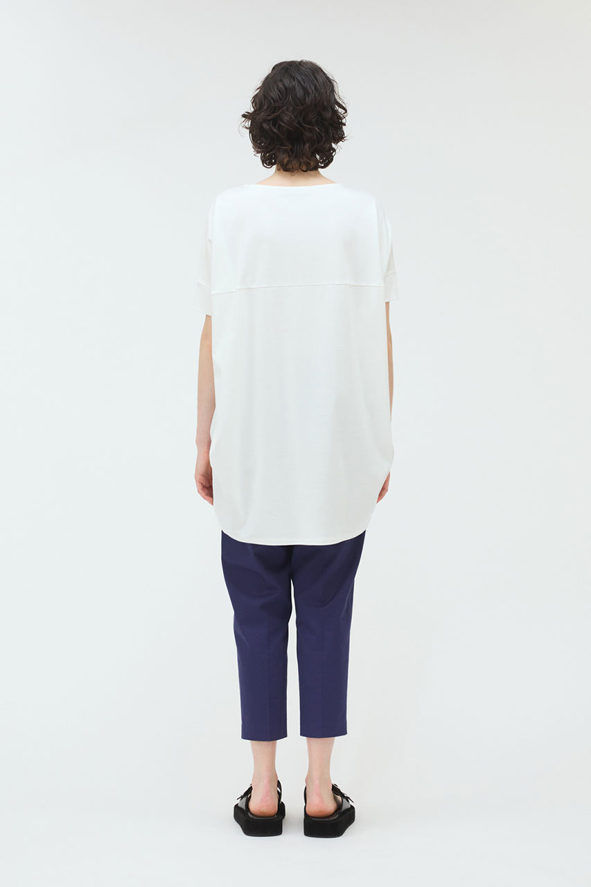 【SALE】ミズイロインド mizuiro ind ボートネック コクーン プルオーバー boat neck cocoon P/O レディース 半袖 トップス mizuiroind ミズイロインド ボートネック コクーンプルオーバー