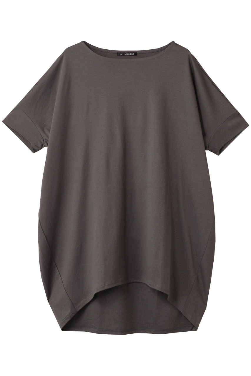 mizuiro ind boat neck cocoon P/O プルオーバー (c.gray, F) ミズイロインド ELLE SHOP mizuiro ind boat neck cocoon P/O プルオーバー (c.gray, F) ミズイロインド ELLE SHOP