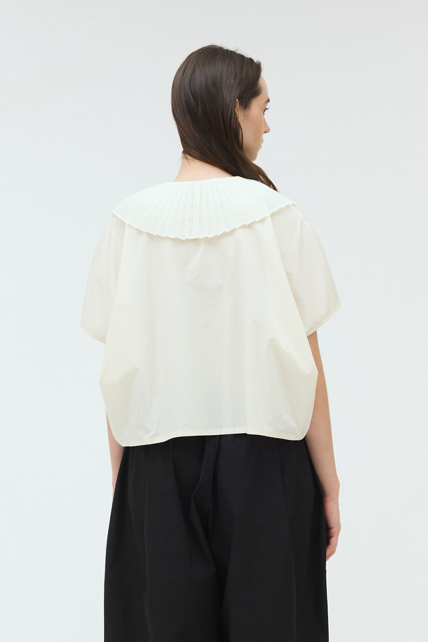 mizuiro ind(ミズイロインド)｜pleats collar shirt シャツ