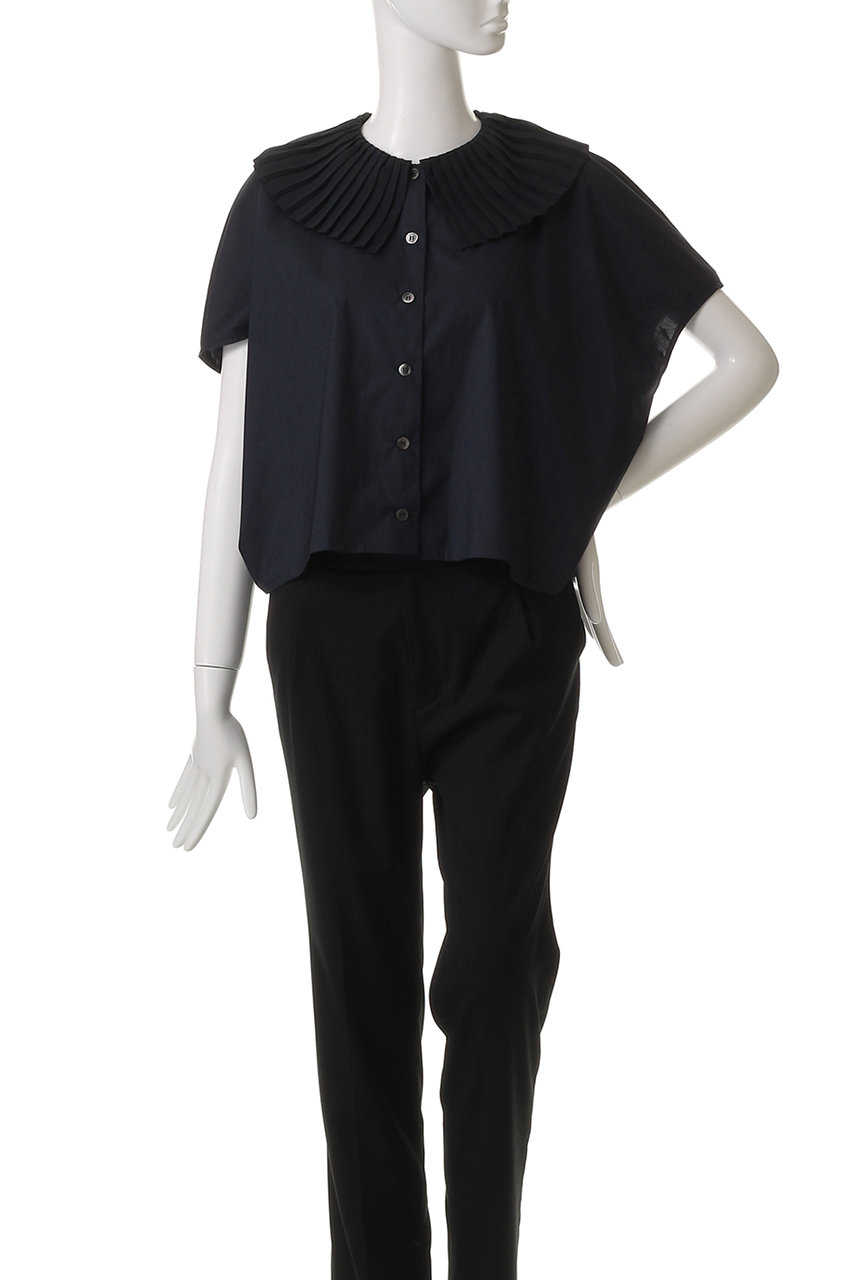 mizuiro ind(ミズイロインド)｜pleats collar shirt シャツ