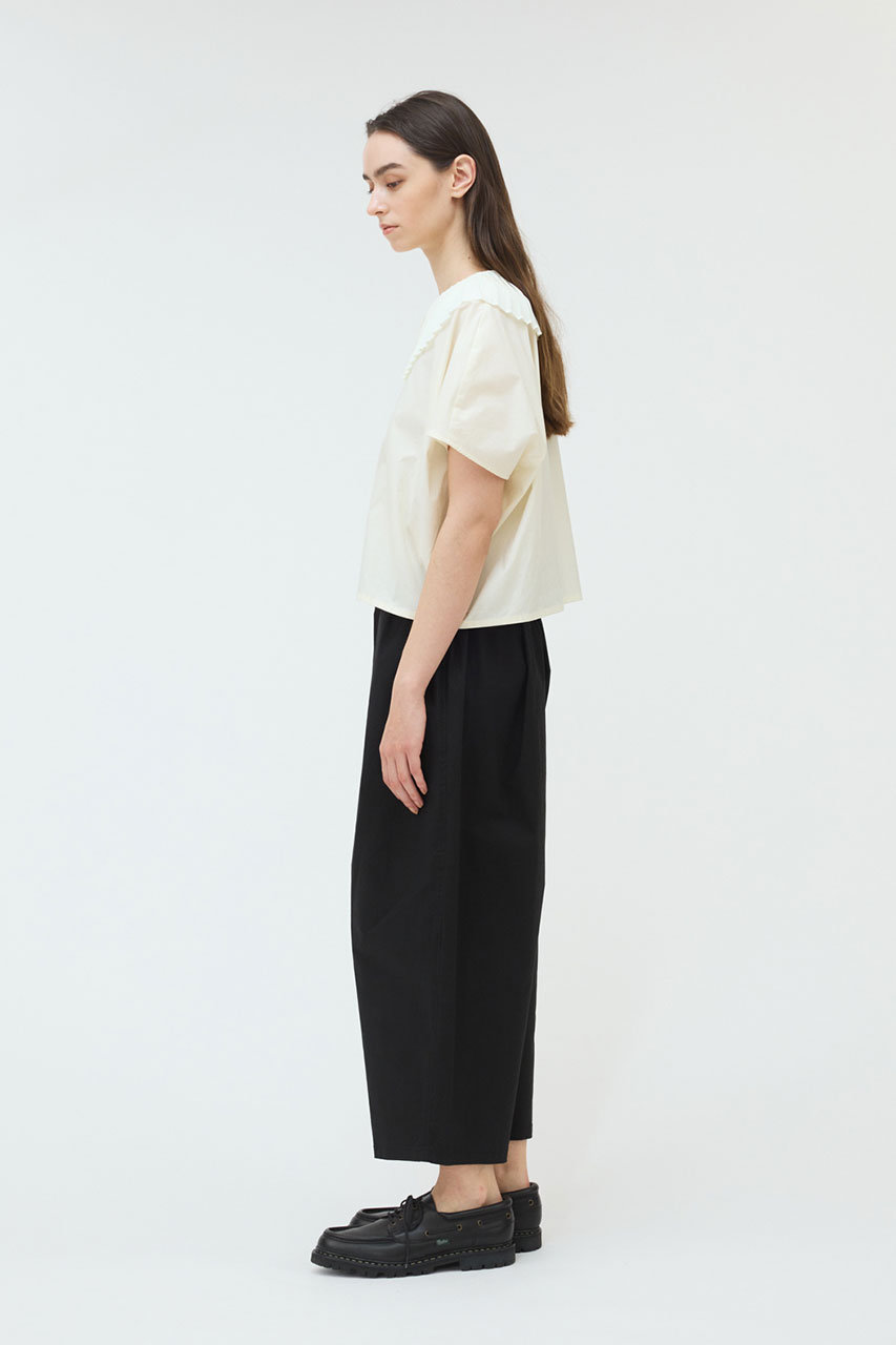 mizuiro ind(ミズイロインド)｜pleats collar shirt シャツ