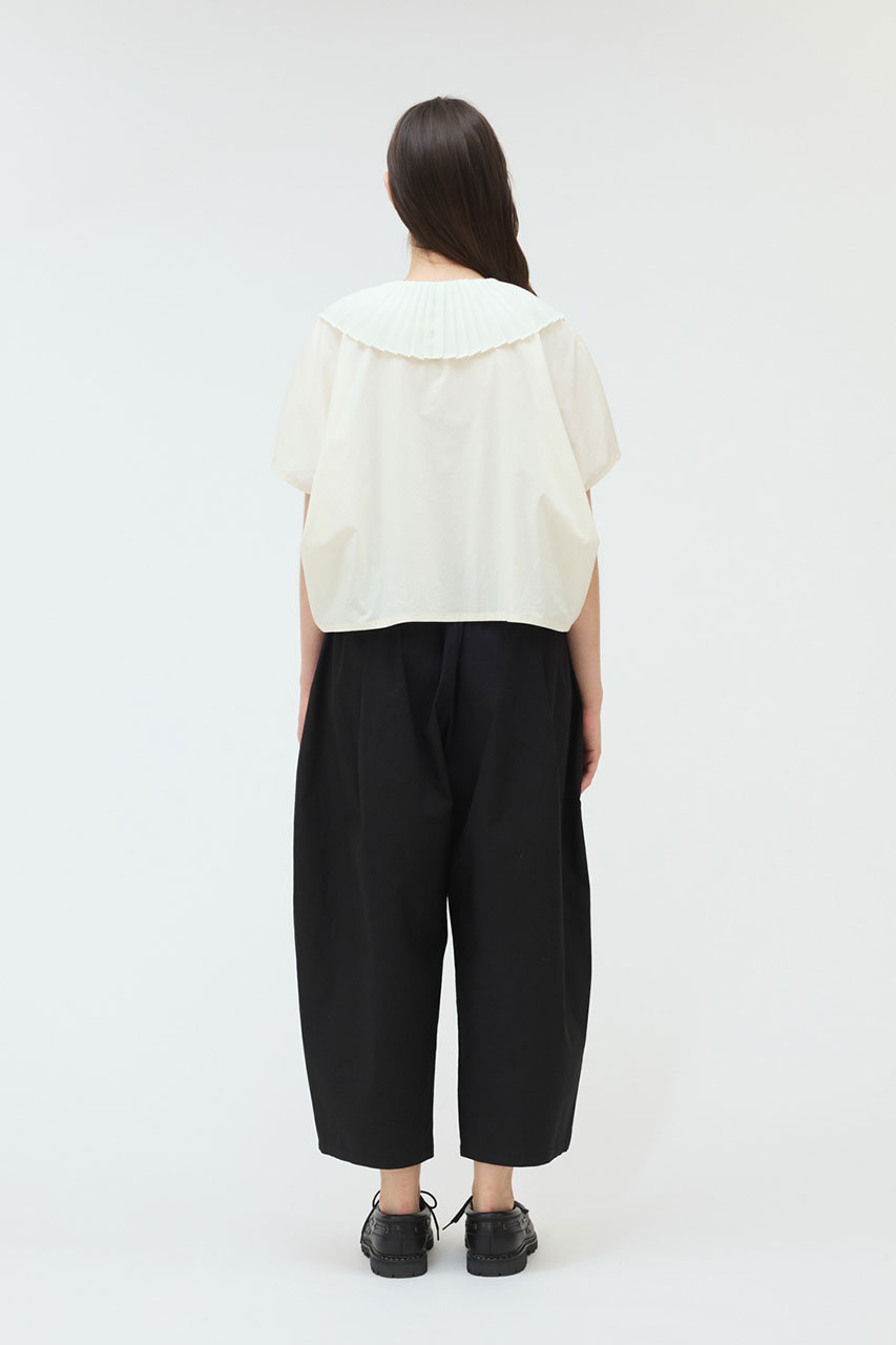 mizuiro ind(ミズイロインド)｜pleats collar shirt シャツ