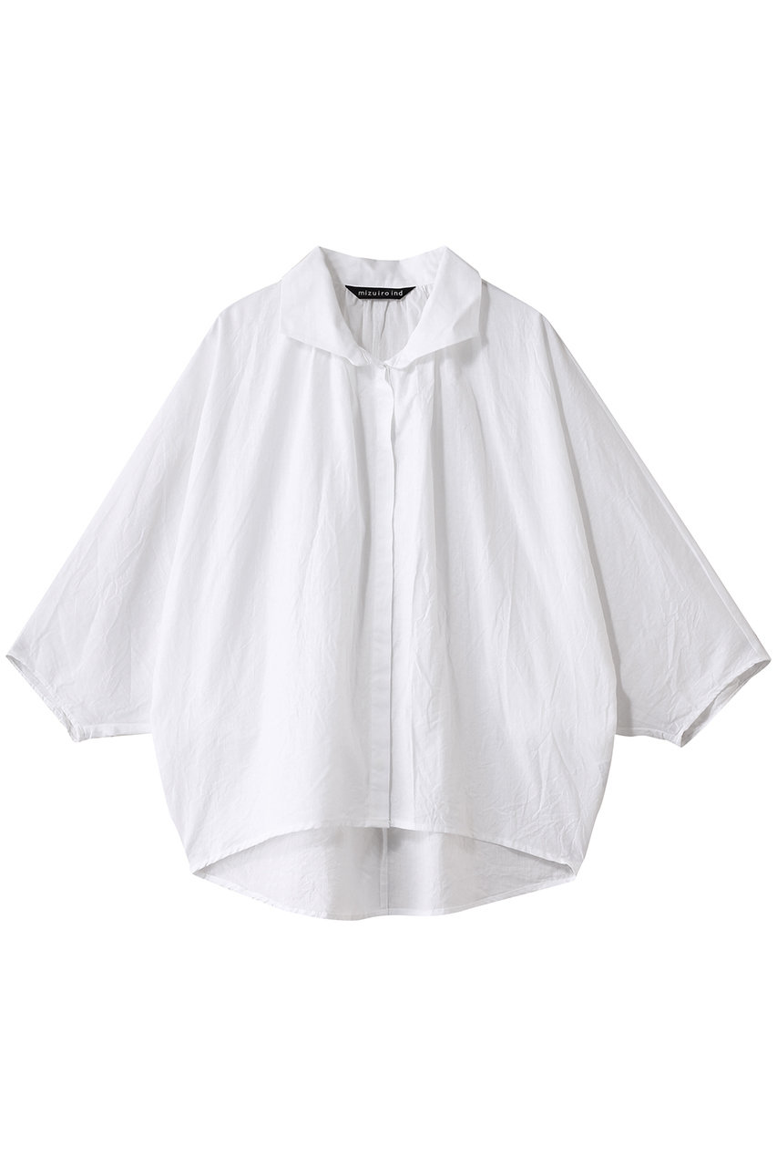 mizuiro ind gathered dolman shirt シャツ (off white, F) ミズイロインド ELLE SHOP mizuiro ind gathered dolman shirt シャツ (off white, F) ミズイロインド ELLE SHOP