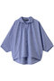 gathered dolman shirt シャツ ミズイロインド/mizuiro ind blue