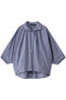 gathered dolman shirt シャツ ミズイロインド/mizuiro ind navy