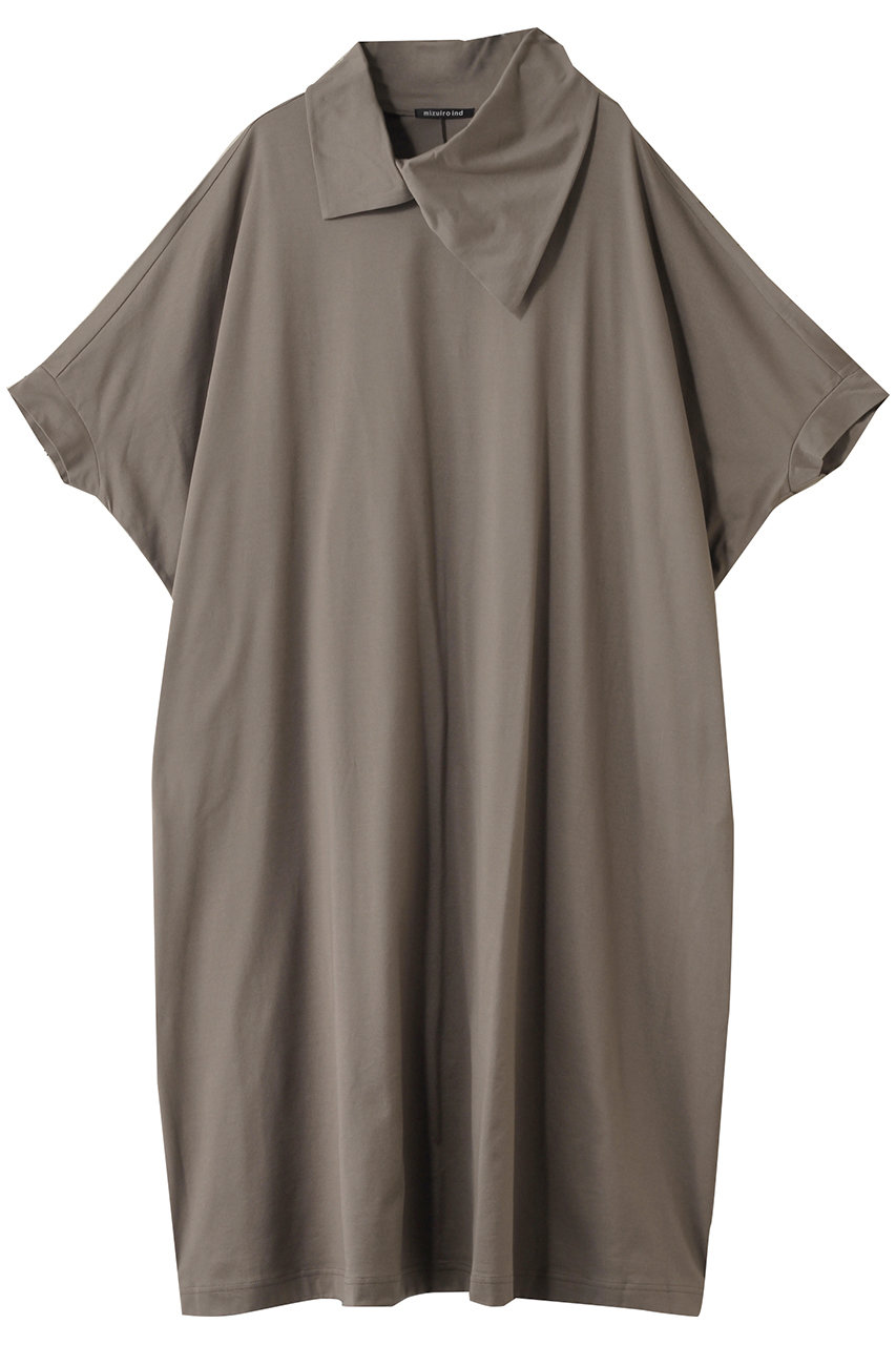 mizuiro ind drape collar wide OP ワンピース (beige, F) ミズイロインド ELLE SHOP mizuiro ind drape collar wide OP ワンピース (beige, F) ミズイロインド ELLE SHOP