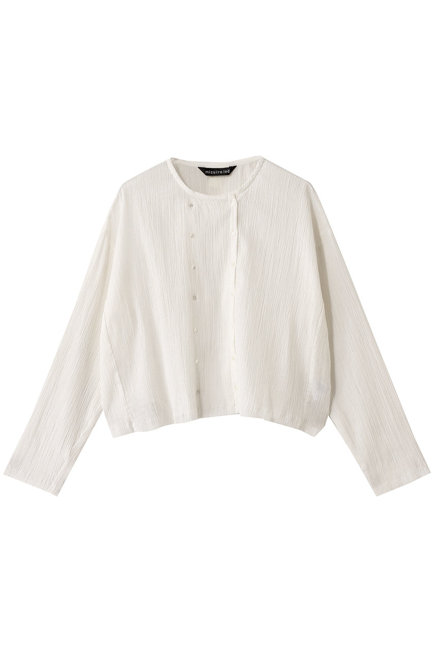 mizuiro ind cotton crape short shirt シャツ (kinari, F) ミズイロインド ELLE SHOP mizuiro ind cotton crape short shirt シャツ (kinari, F) ミズイロインド ELLE SHOP