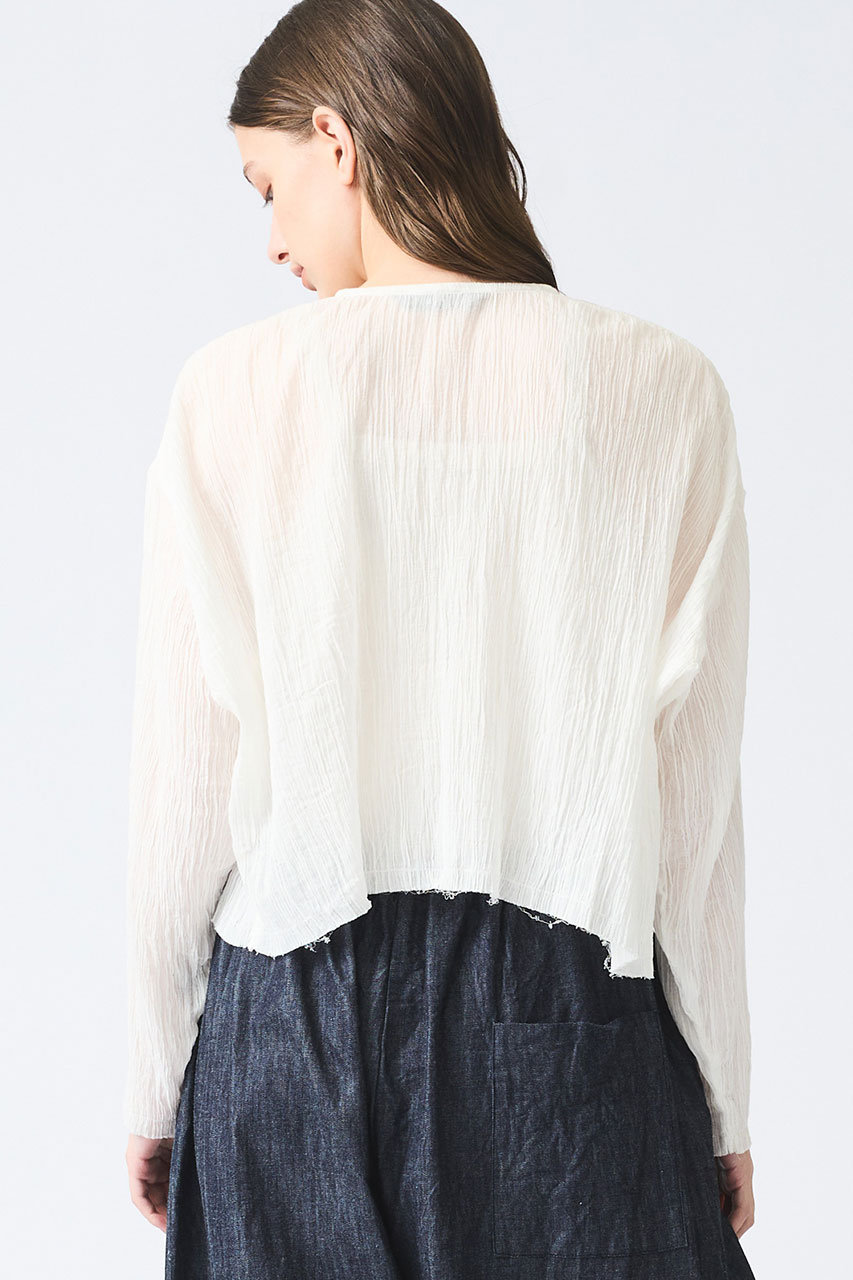 mizuiro ind(ミズイロインド)｜cotton crape short shirt シャツ