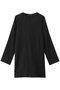 cotton crape tunic P/O プルオーバー ミズイロインド/mizuiro ind black
