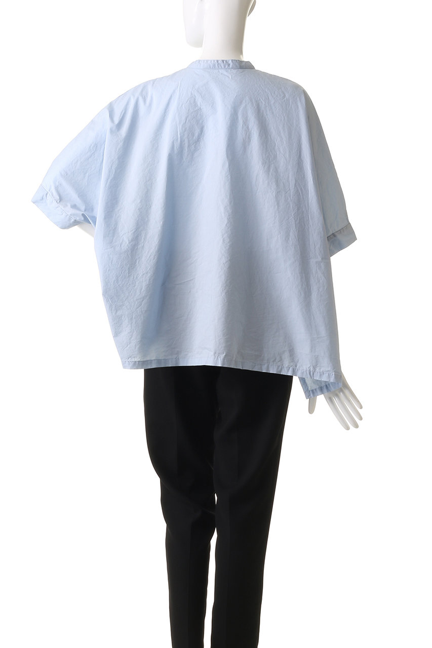 mizuiro ind(ミズイロインド)｜stand collar wide shirt シャツ