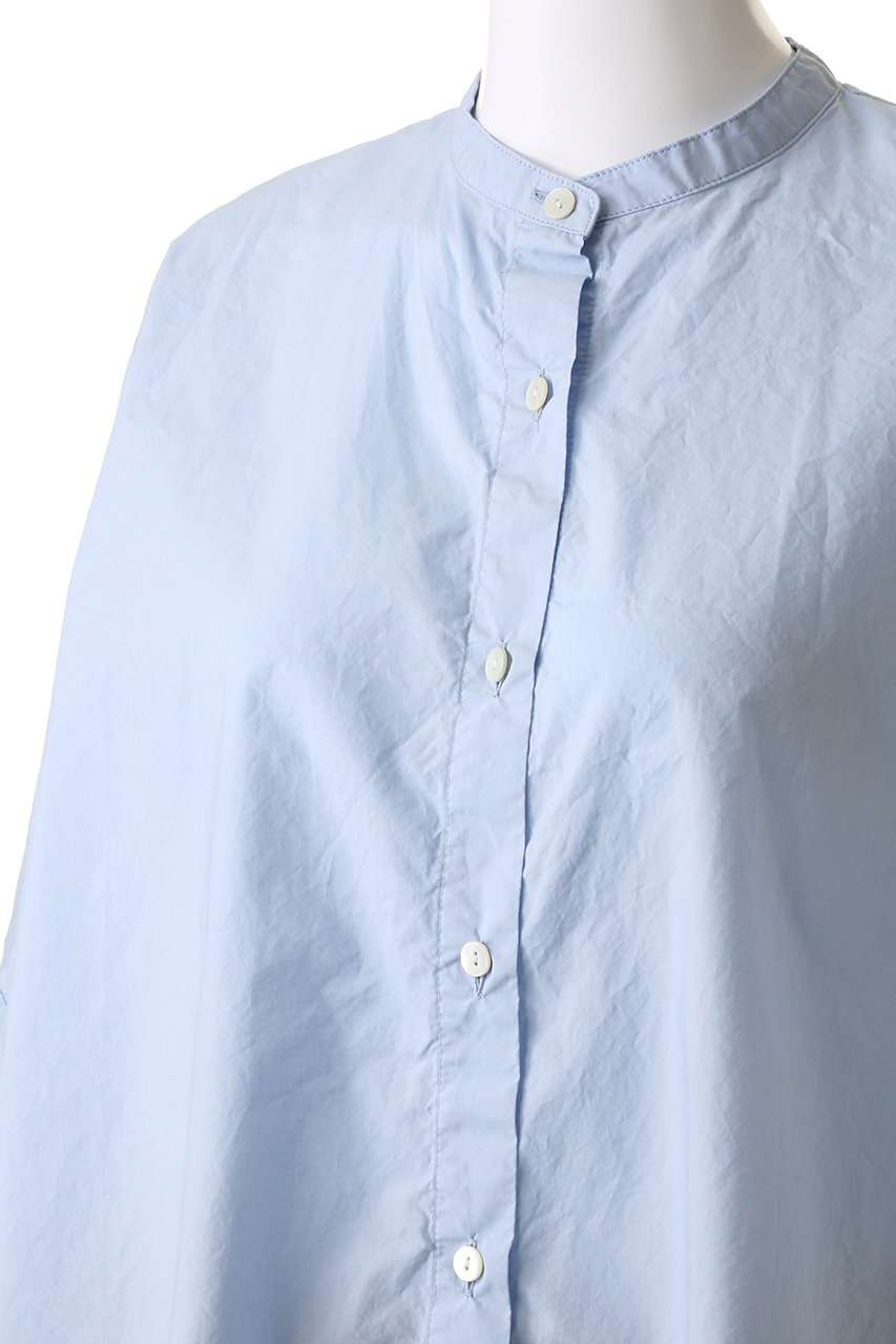 mizuiro ind(ミズイロインド)｜stand collar wide shirt シャツ