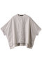 stand collar wide shirt シャツ ミズイロインド/mizuiro ind l.gray
