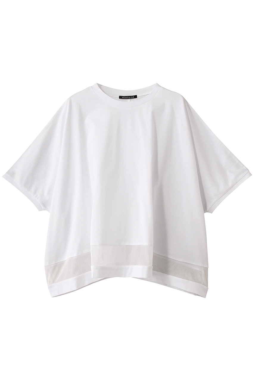 mizuiro ind mesh mix wide P/O プルオーバー (off white, F) ミズイロインド ELLE SHOP mizuiro ind mesh mix wide P/O プルオーバー (off white, F) ミズイロインド ELLE SHOP