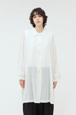 sheer soutien collar long shirt シャツ