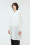sheer soutien collar long shirt シャツ ミズイロインド/mizuiro ind