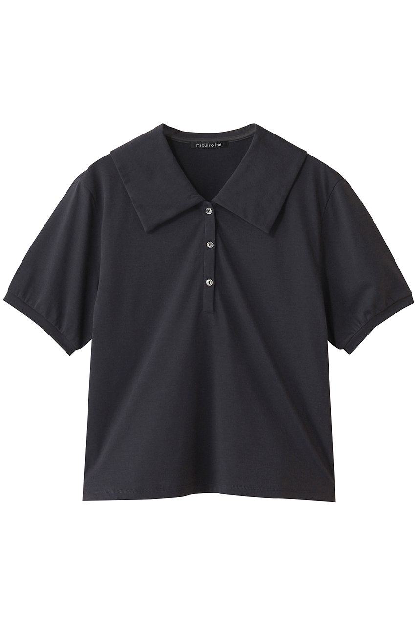 mizuiro ind wide collar polo shirt シャツ (c.gray, F) ミズイロインド ELLE SHOP mizuiro ind wide collar polo shirt シャツ (c.gray, F) ミズイロインド ELLE SHOP