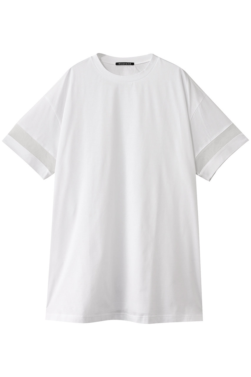 mizuiro ind mesh slv tunic OP ワンピース (off white, F) ミズイロインド ELLE SHOP mizuiro ind mesh slv tunic OP ワンピース (off white, F) ミズイロインド ELLE SHOP