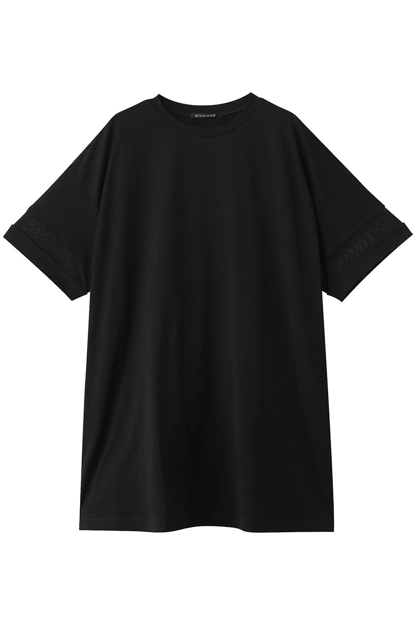 mizuiro ind mesh slv tunic OP ワンピース (black, F) ミズイロインド ELLE SHOP mizuiro ind mesh slv tunic OP ワンピース (black, F) ミズイロインド ELLE SHOP
