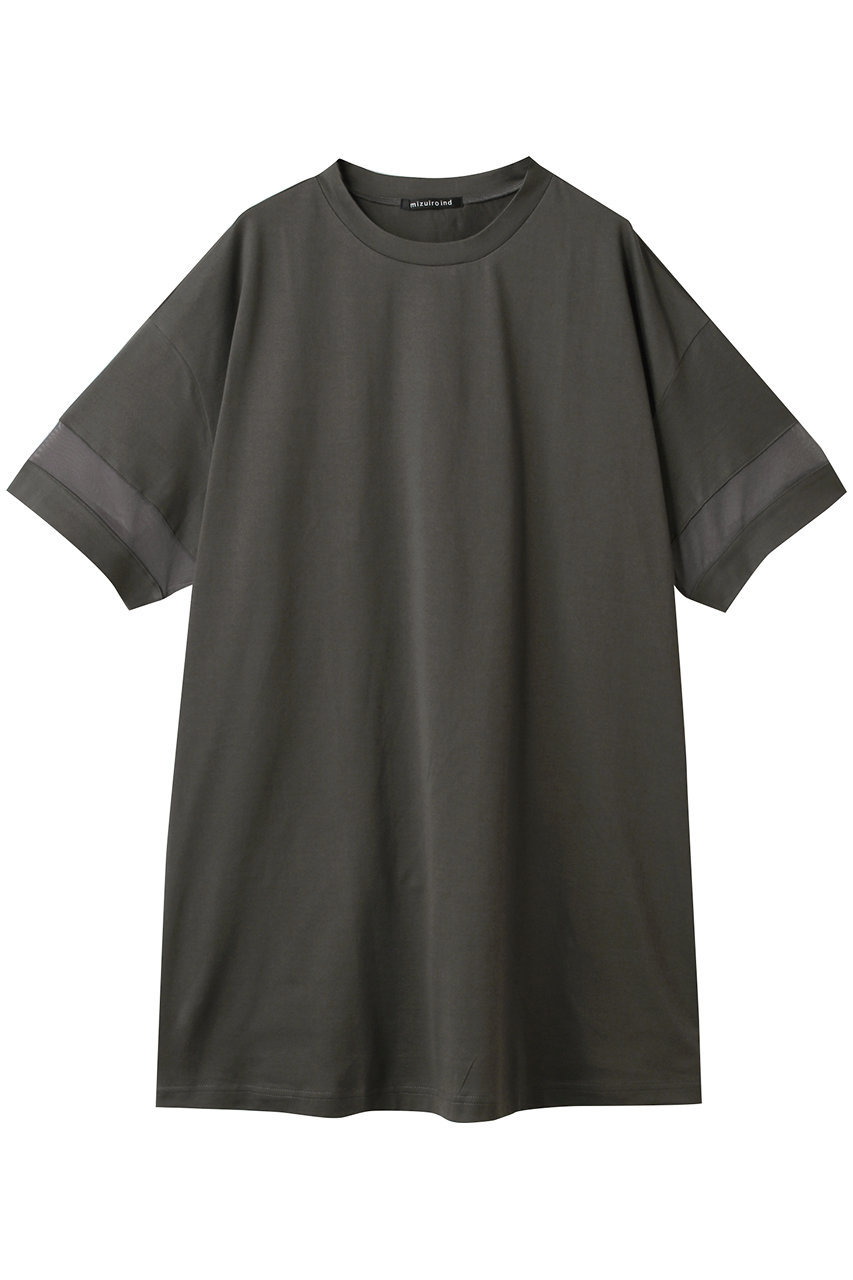 mizuiro ind mesh slv tunic OP ワンピース (c.gray, F) ミズイロインド ELLE SHOP
