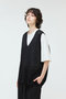 wide V neck vest ベスト ミズイロインド/mizuiro ind