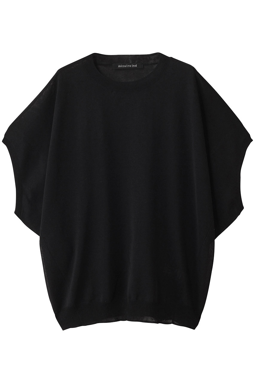 mizuiro ind wide cocoon sheer vest ベスト (black, F) ミズイロインド ELLE SHOP mizuiro ind wide cocoon sheer vest ベスト (black, F) ミズイロインド ELLE SHOP