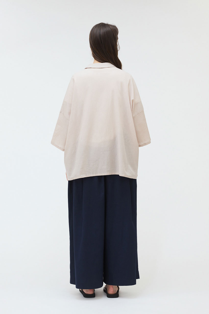 mizuiro ind スキッパープルオーバーシャツ | mizuiro