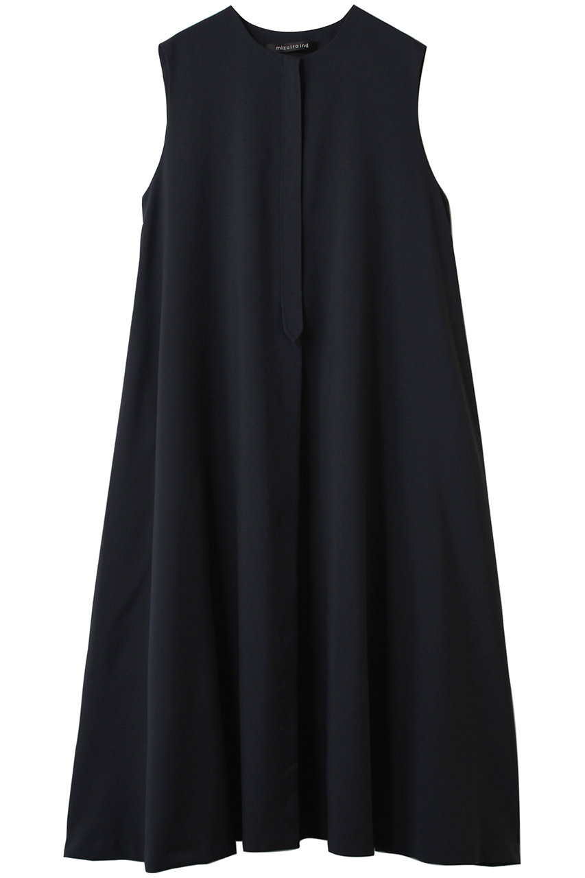 mizuiro ind poplin N/S flare OP ワンピース (navy, F) ミズイロインド ELLE SHOP mizuiro ind poplin N/S flare OP ワンピース (navy, F) ミズイロインド ELLE SHOP