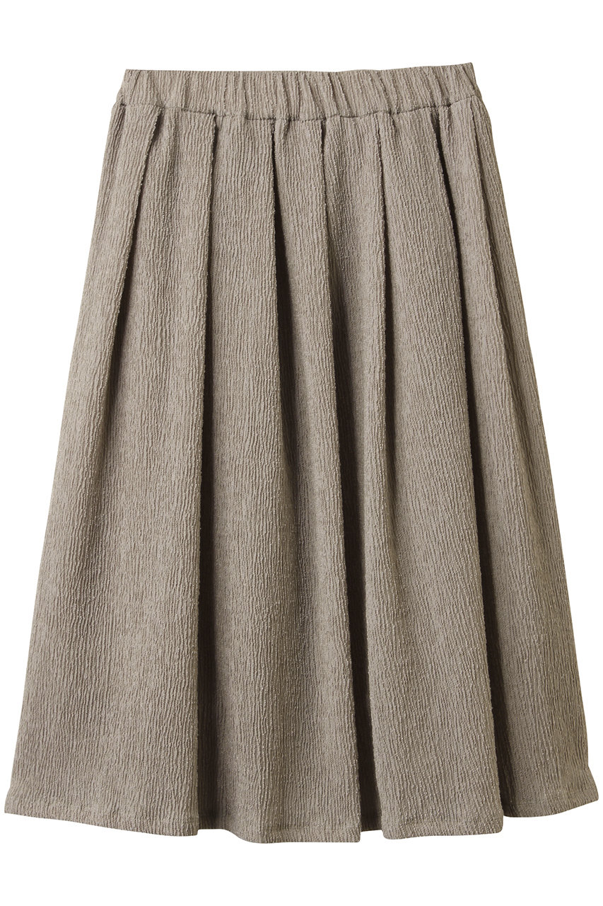 mizuiro ind boucle tucked SK スカート (ベージュ, F) ミズイロインド ELLE SHOP