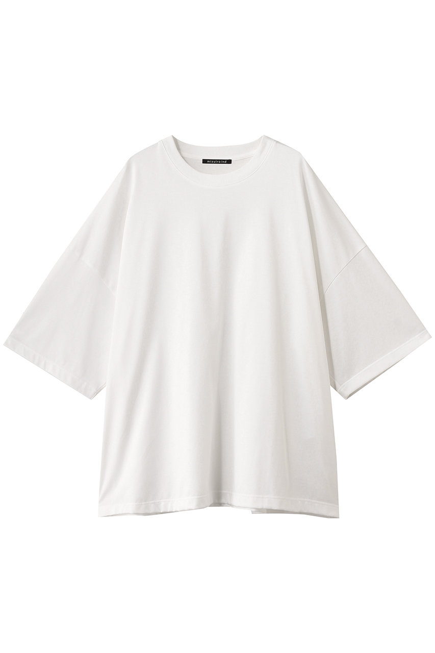 mizuiro ind crew neck wide tunic チュニック (off white, F) ミズイロインド ELLE SHOP mizuiro ind crew neck wide tunic チュニック (off white, F) ミズイロインド ELLE SHOP