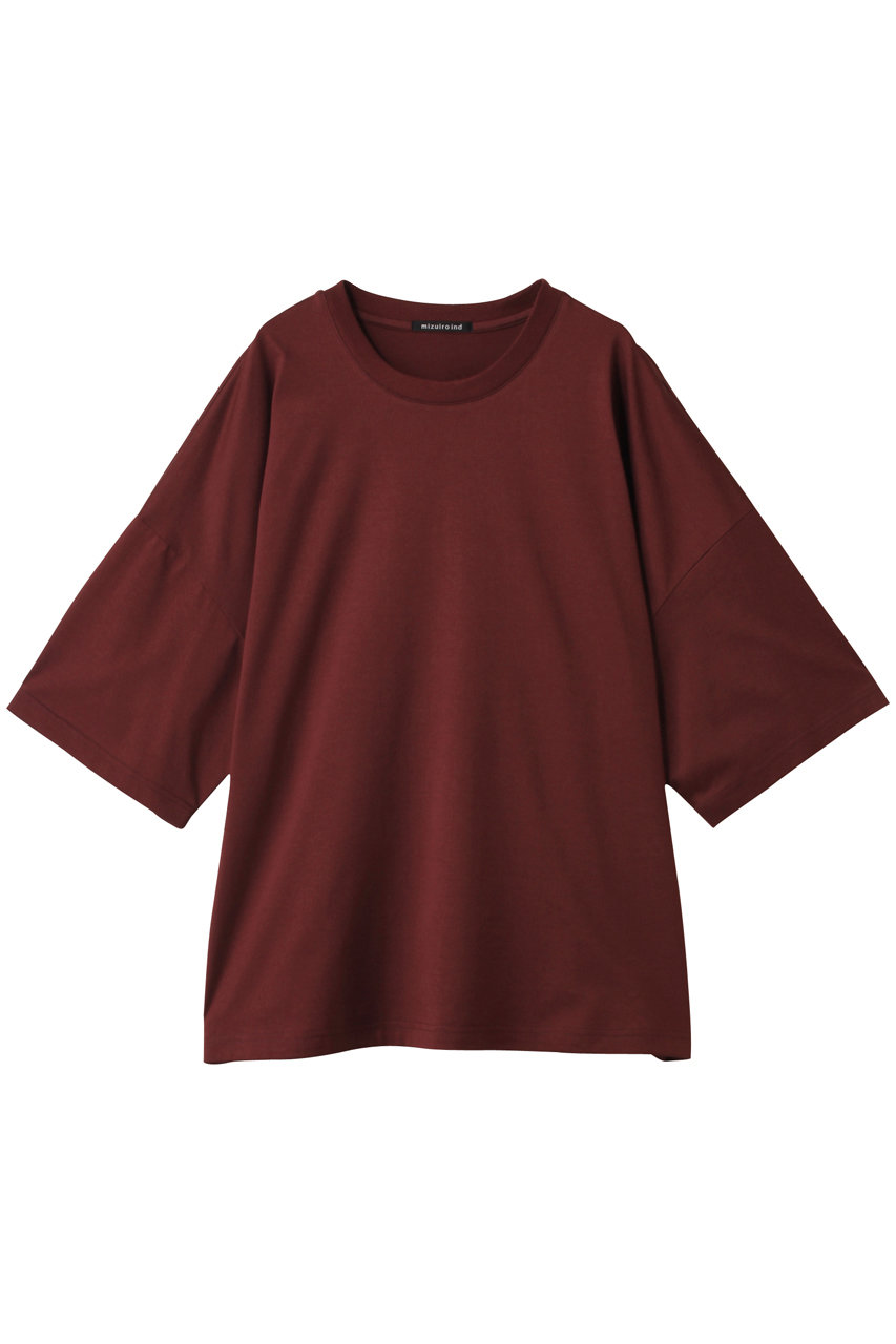 mizuiro ind crew neck wide tunic チュニック (wine, F) ミズイロインド ELLE SHOP mizuiro ind crew neck wide tunic チュニック (wine, F) ミズイロインド ELLE SHOP