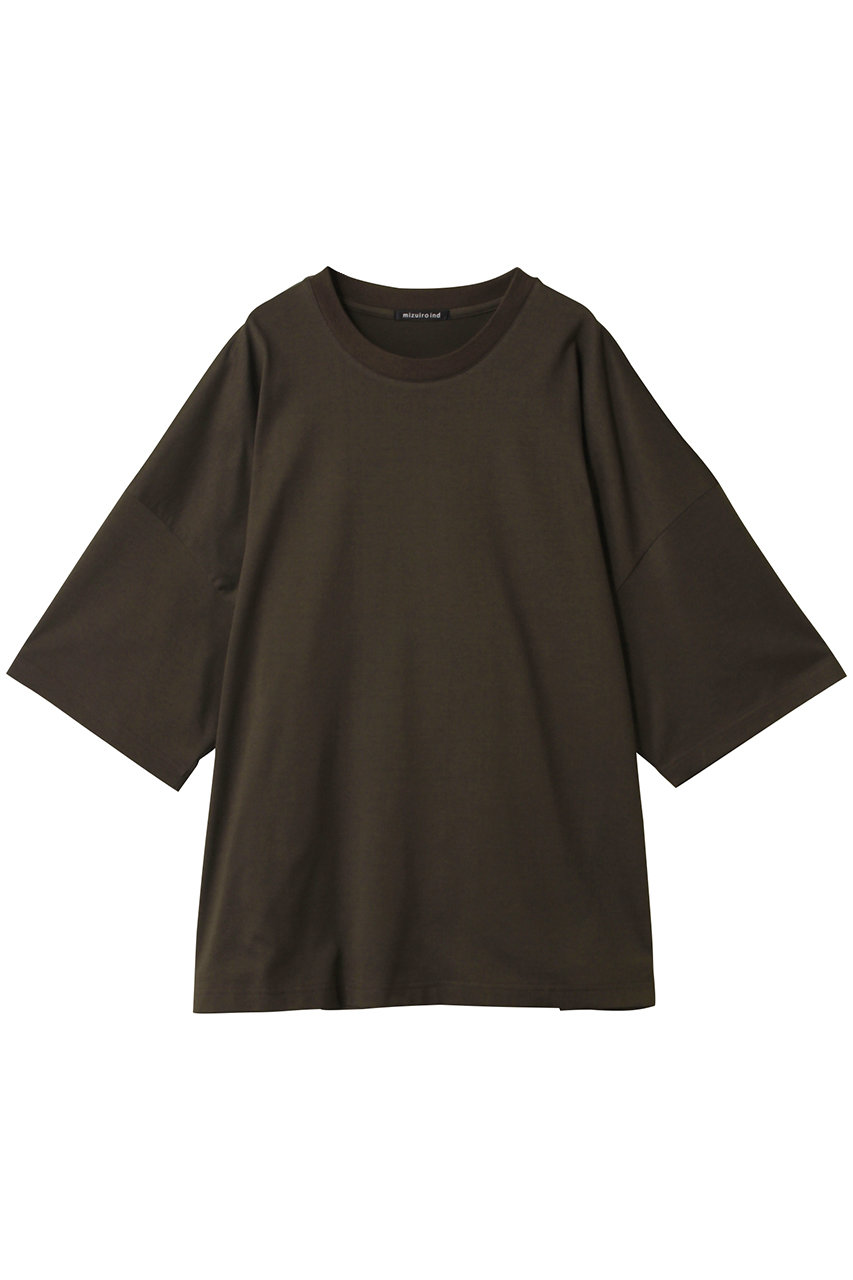 mizuiro ind crew neck wide tunic チュニック (d.brown, F) ミズイロインド ELLE SHOP mizuiro ind crew neck wide tunic チュニック (d.brown, F) ミズイロインド ELLE SHOP