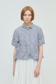 washer pleats flare check shirt シャツ