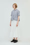 washer pleats flare check shirt シャツ ミズイロインド/mizuiro ind