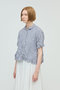 washer pleats flare check shirt シャツ ミズイロインド/mizuiro ind