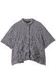 washer pleats flare check shirt シャツ