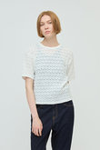 stretch lace c/neck T Tシャツ
