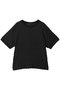 stretch lace c/neck T Tシャツ ミズイロインド/mizuiro ind black