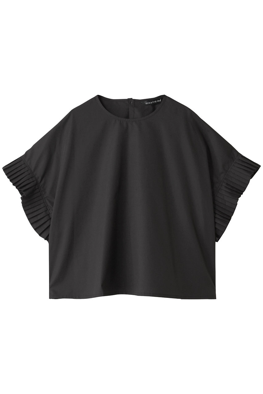 mizuiro ind pleats slv P/O プルオーバー (black, F) ミズイロインド ELLE SHOP