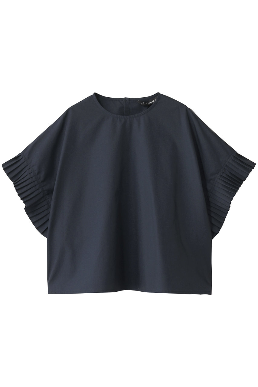 mizuiro ind pleats slv P/O プルオーバー (navy, F) ミズイロインド ELLE SHOP