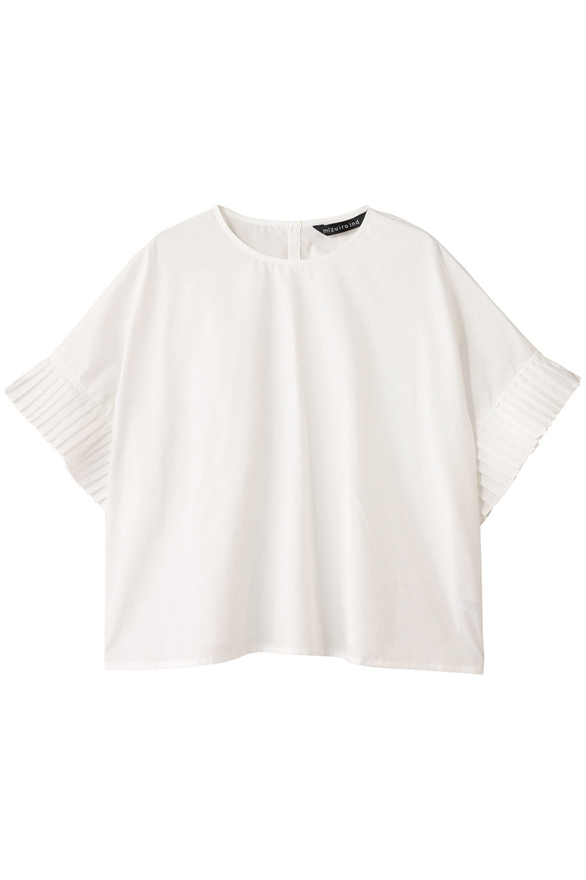 mizuiro ind pleats slv P/O プルオーバー (off white, F) ミズイロインド ELLE SHOP
