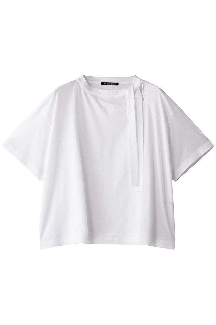 mizuiro ind ribbon collar T Tシャツ (off white, F) ミズイロインド ELLE SHOP mizuiro ind ribbon collar T Tシャツ (off white, F) ミズイロインド ELLE SHOP