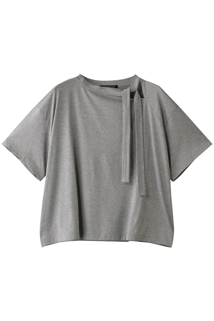 mizuiro ind ribbon collar T Tシャツ (gray, F) ミズイロインド ELLE SHOP mizuiro ind ribbon collar T Tシャツ (gray, F) ミズイロインド ELLE SHOP